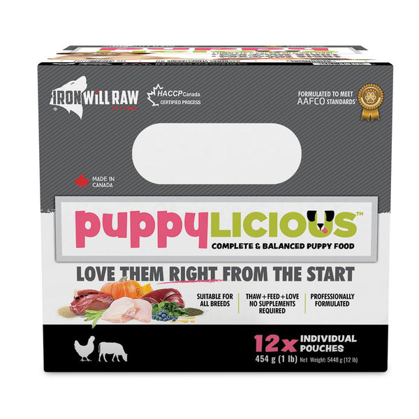 Iron Will Raw Puppylicious Nourriture crue congelée pour chiots