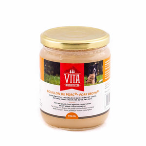 Supplément naturel de bouillon d'os de porc Vita Nutrition pour chiens et chats