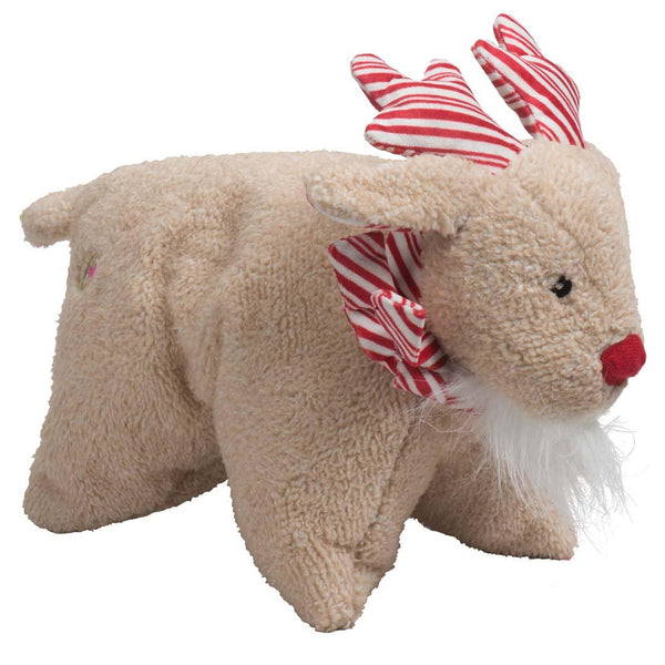 HuggleHounds Peppermint Collection Squooshie Reindeer Dog Toy