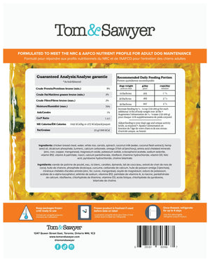 Tom&Sawyer Coconut Chicken Frozen Dog Food
