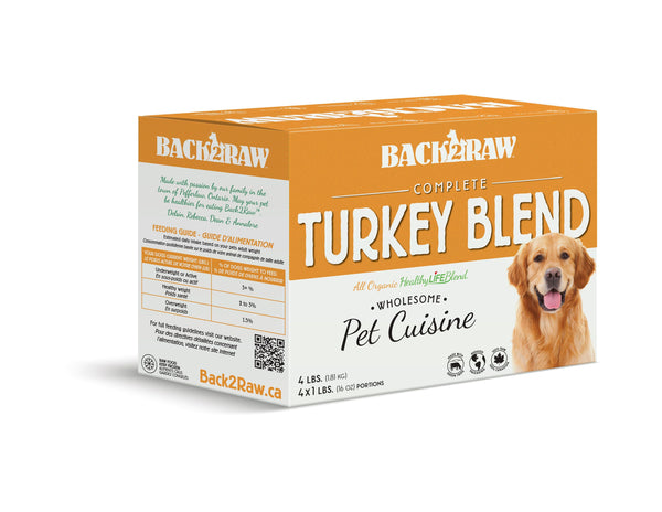 Back2Raw Complete Meals Turkey Blend Frozen Dog Food