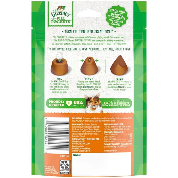 Feline Greenies Pill Pockets Chicken Flavor Cat Treats