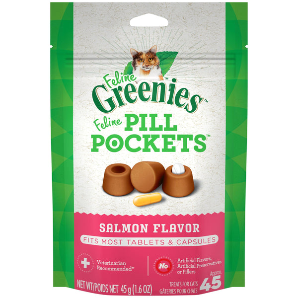 Feline Greenies Pill Pockets Salmon Flavor Cat Treats