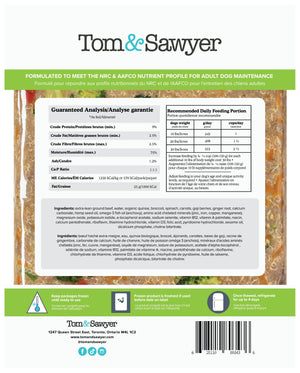 Tom&Sawyer Beef & Broccoli Frozen Dog Food