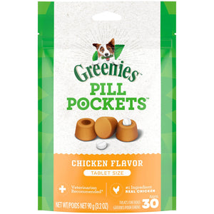 Greenies Pill Pockets Canine Tablets Chicken Flavor Dog Treats