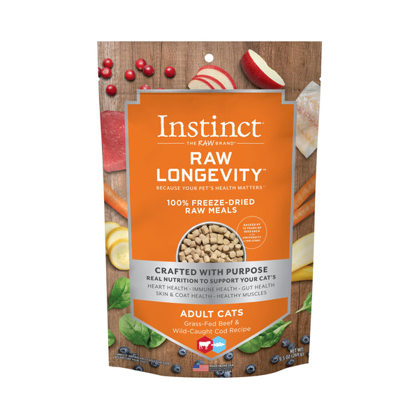 Instinct Raw Longevity Grass-Fed Beef & Wild-Caught Cod 100% Freeze-Dried Cat Food