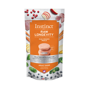 Instinct Raw Longevity Patties Farm-Raised Rabbit Frozen Dog Food