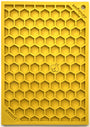 SodaPup Tapis à lécher d'enrichissement motif nid d'abeille eMat distributeur lent de nourriture pour chiens, jaune.
