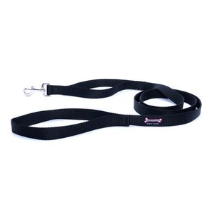 Smoochy Poochy Nylon Regular Style Dog Leash, Black