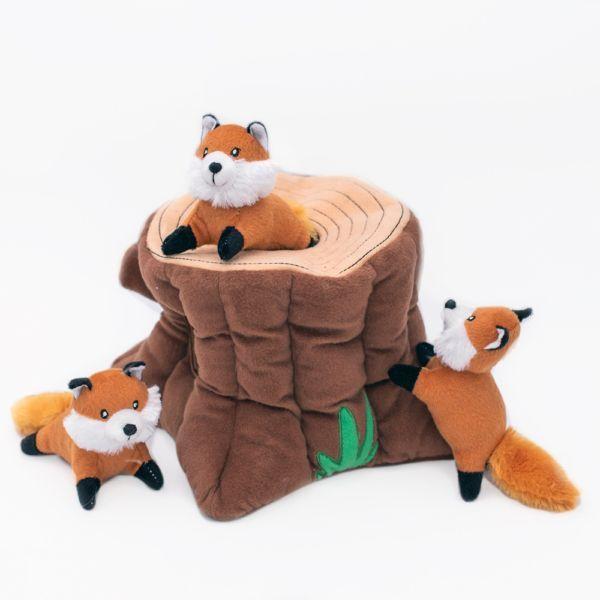 ZippyPaws Jouet pour chien Souche de renard Zippy Burrow