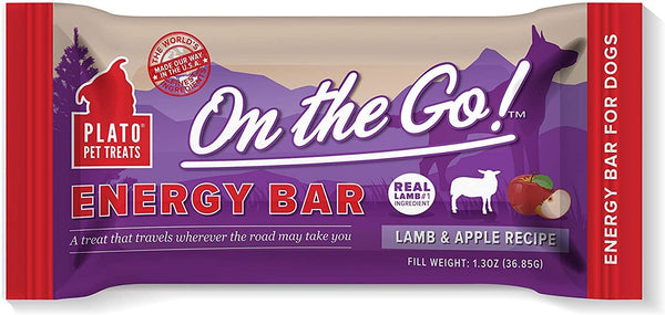 Plato On the Go! Energy Bar Lamb & Apple Dog Treats