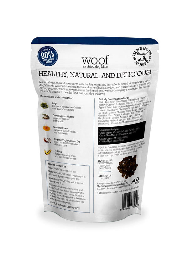 New Zealand Natural Pet Food Woof Beef Air-Dried Dog Food