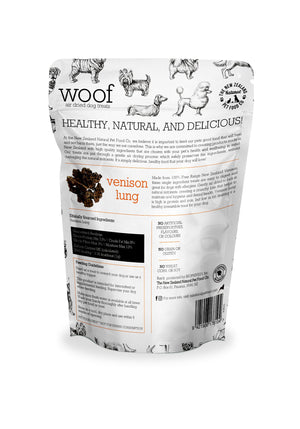New Zealand Natural Pet Food Woof Venison Lung Air-Dried Dog Treats