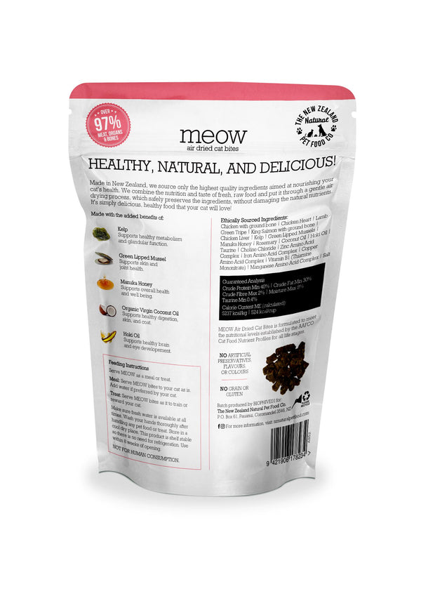 New Zealand Natural Pet Food Meow Chicken & Salmon Air-Dried Cat Food