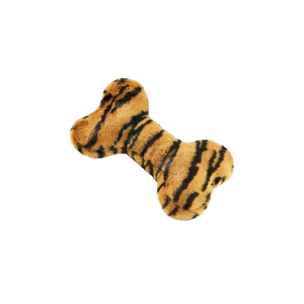 Fluff & Tuff Tiger Bone Dog Toy