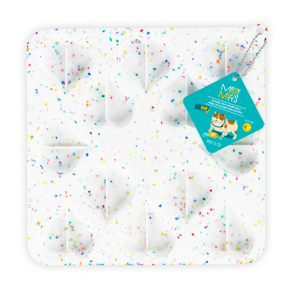 Messy Mutts Moules À Biscuits, Cuire Et Congeler, Confetti, 12 Coeurs De 1-Oz, 1-Pqt