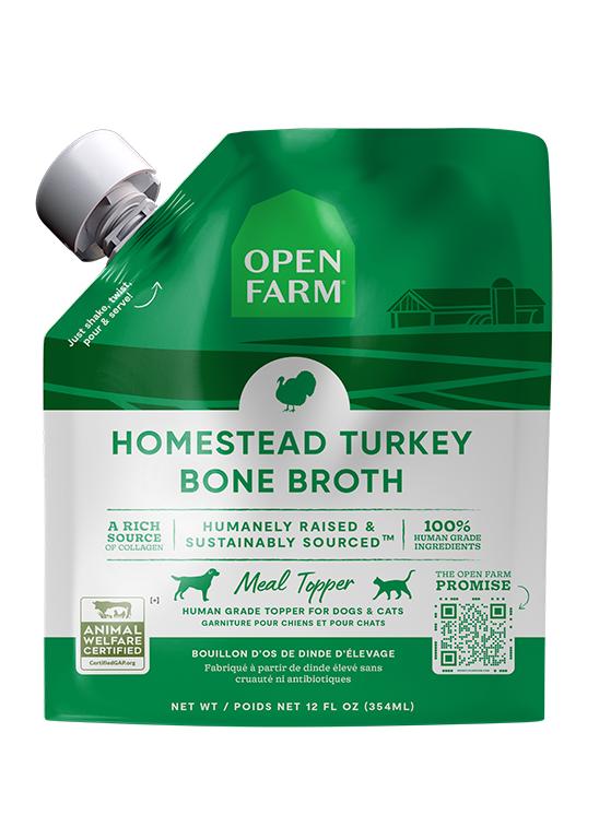 Open Farm Homestead Turkey Bone Broth for Dogs & Cats