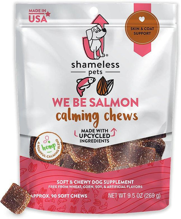 Shameless Pets We Be Salmon Calming Chews Dog Supplement