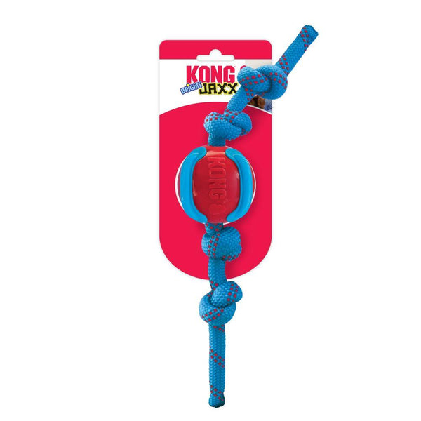 KONG Jaxx Brights Ball with Rope Dog Toy, Assorted