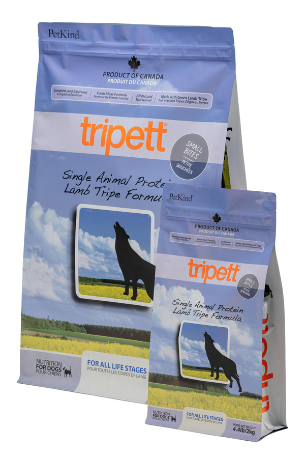 PetKind Tripett Single Animal Protein Lamb Tripe Formula Small Bites Dry Dog Food