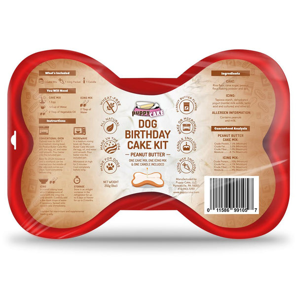Puppy Cake Birthday Cake Kit Peanut Butter Dog Treats