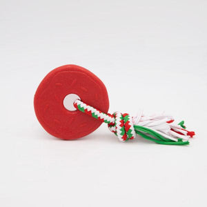 ZippyPaws Holiday ZippyTuff Teetherz Donut Dog Toy, Red