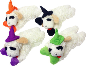 Multipet Halloween Lamb Chop Witch Plush Dog Toy, Color Varies