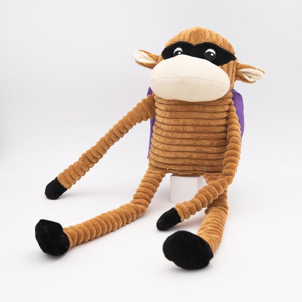 ZippyPaws Halloween Crinkle Monkey SuperMonkey Dog Toy