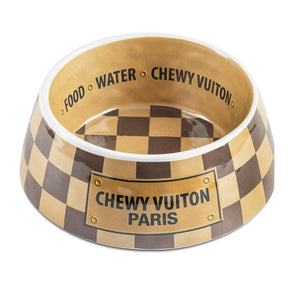 Haute Diggity Dog Gamelle pour chien Chewy Vuiton à damier.
