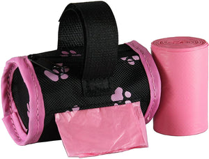 Five Star Pet Barrel Waste Bag Dispenser for Pets, Pink with Paws