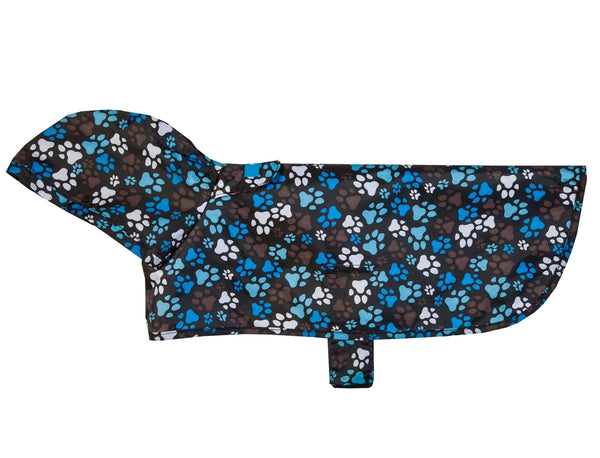 RC Pets Packable Dog Rain Poncho, Pitter Patter Chocolate