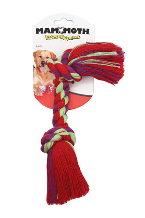 Mammoth Flossy Chews Colossal 2-Knot Rope Tug Dog Toy, Assorted Colors