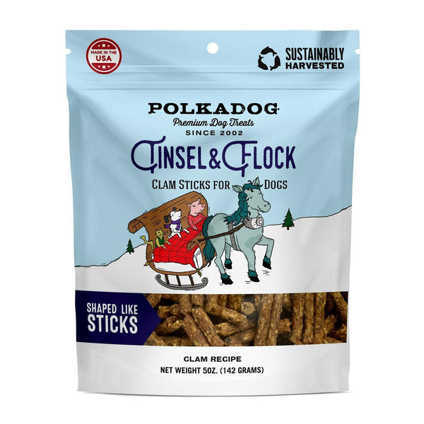Polkadog Bâtonnets Tinsel & Flock Palourde Friandises pour chiens