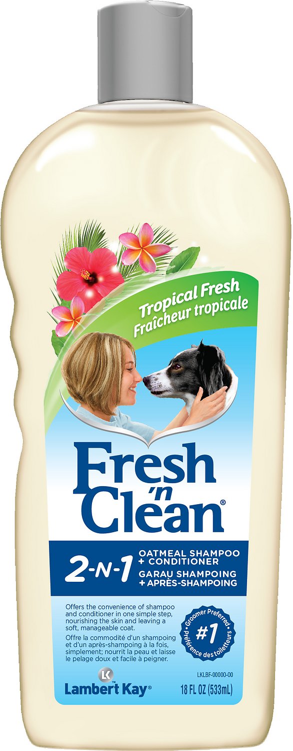 PetAg Fresh 'N Clean Topical Fresh 2-in-1 Oatmeal Dog Shampoo & Conditioner, 18-oz bottle