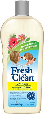 PetAg Fresh 'N Clean Shampooing pour chiens à l’avoine et bicarbonate de soude, parfum tropical frais