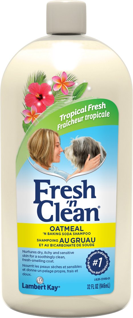 PetAg Fresh 'N Clean Oatmeal 'N Baking Soda Dog Shampoo, Tropical Fresh Scent