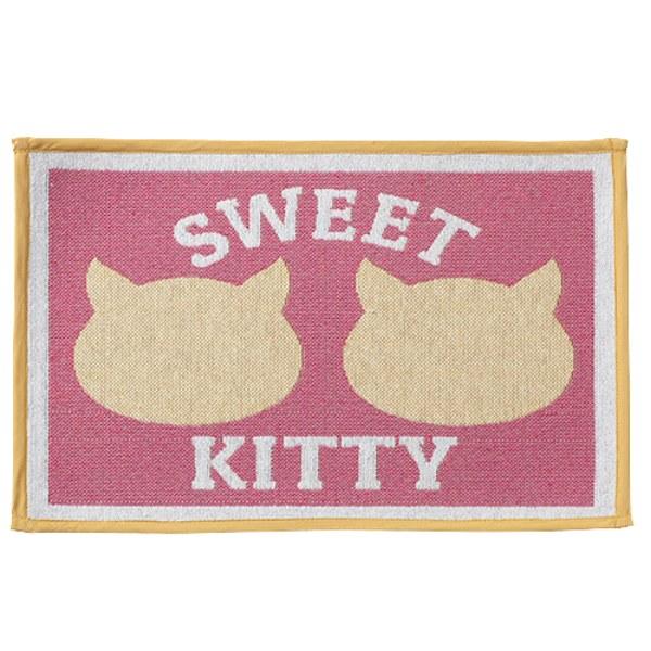 PetRageous Sweet Kitty Tapestry Cat Placemat, Pink