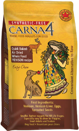 Carna4 Easy-Chew Quick Baked Venison Grain-Free Air-Dried Dog Food