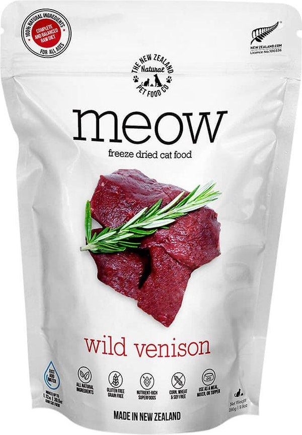 New Zealand Natural Pet Food Meow Wild Venison Freeze-Dried Cat Food