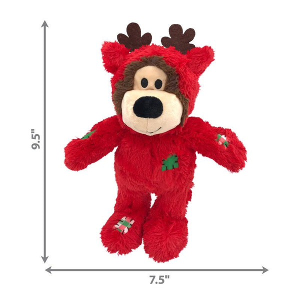 KONG Holiday Wild Knots Bear Dog Toy, Assorted