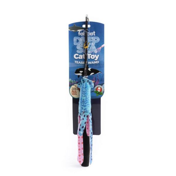 fabdog fabcat Deep Sea Teaser with Squid Cat Toy