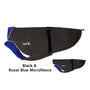 Chilly Dogs Alpine Blazer Dog Coat, Black/ Royal Blue Micro Fleece
