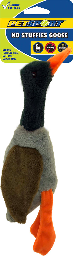 Petsport No Stuffies Goose Dog Toy