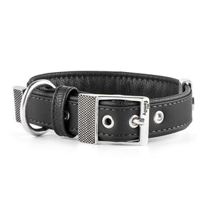 MyFamily Bilbao Synthetic Fiber Dog Collar, Black