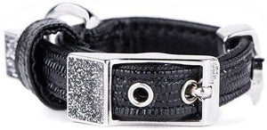 MyFamily Saint Tropez Leatherette Dog Collar, Black