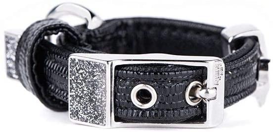 MyFamily Saint Tropez Leatherette Dog Collar, Black