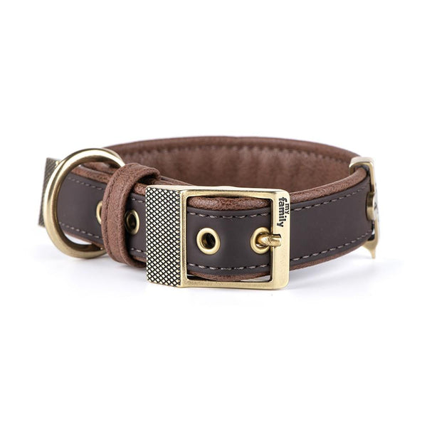 MyFamily Bilbao Synthetic Fiber Dog Collar, Brown