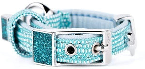 MyFamily Saint Tropez Leatherette Dog Collar, Turquoise