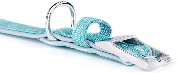 MyFamily Saint Tropez Collier pour chien en similicuir, turquoise