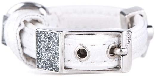 MyFamily Saint Tropez Leatherette Dog Collar, White